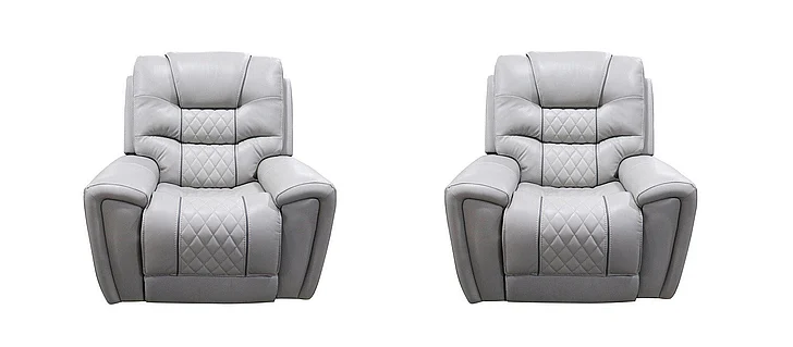 Corinthian Mcgregor Glider Recliner in Breckenridge-Lightgrayand Cream FGC98815-10G (Set of 2)