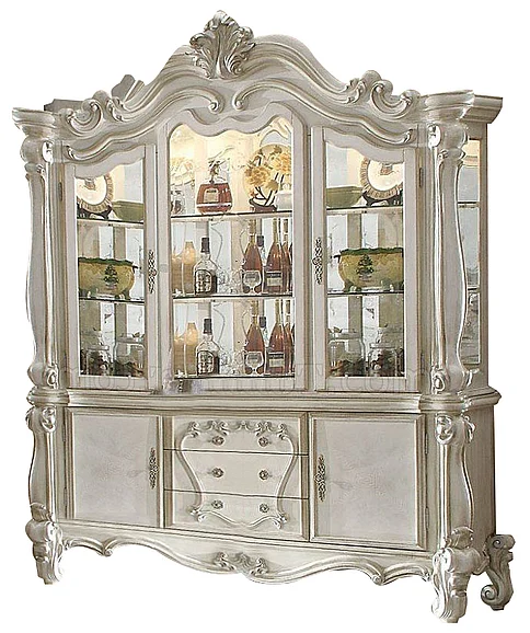 Acme Versailles Buffet w/Hutch in Bone White 61134