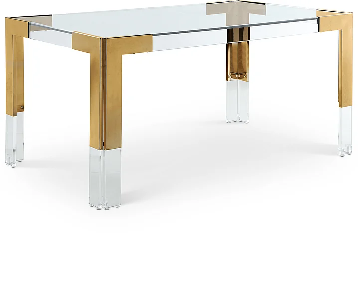 Meridian Casper Dining Table in Rich Gold 715-T