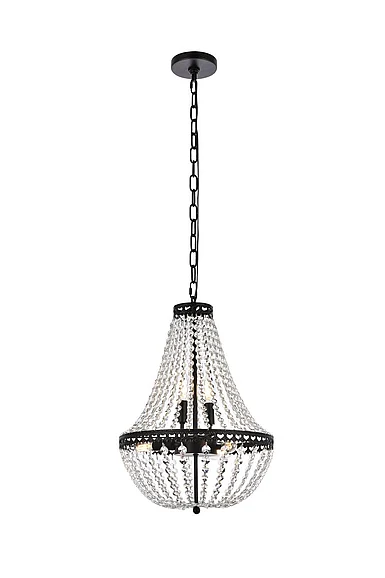 Elegant Valeria 14 In. Pendant in Black 1113D14BK