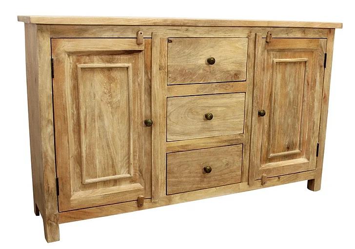 Moti Furniture Bayside 60" 3-Drawer 3-Door Sideboard in Natural 99109022