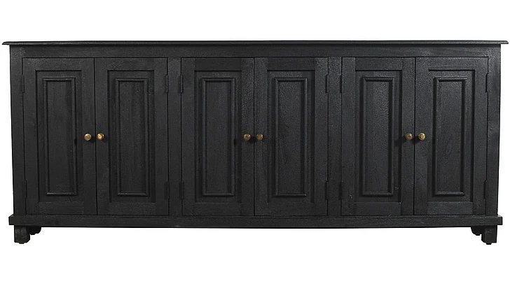 Moti Furniture Jenna 6-Door Sideboard in Charcoal Gray 99109025