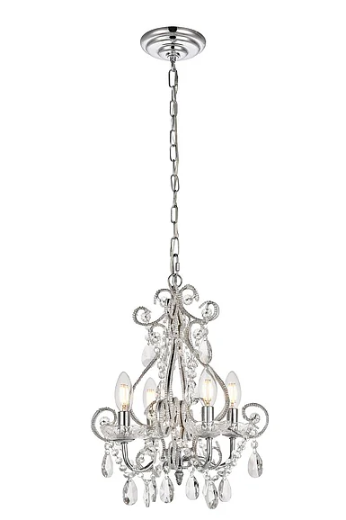 Elegant Kato Collection Pendant D12.6 H16.3 LT:4 Chrome Finish LD5018D12C