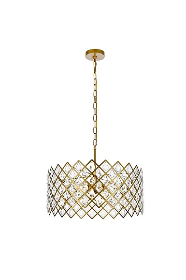 Elegant Lyla 21 In. Pendant in Brass 1111D21BR CLOSEOUT