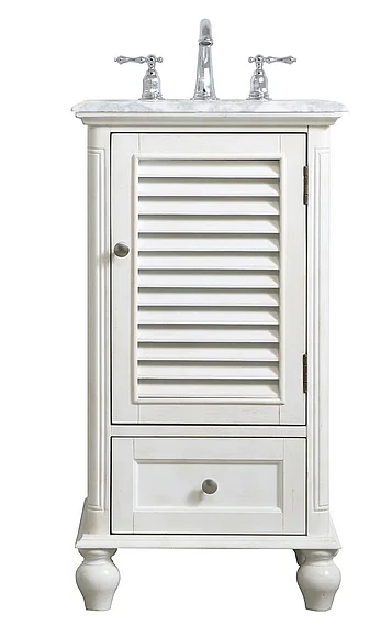 Elegant 19 In. Single Bathroom Vanity in Antique White VF30519AW