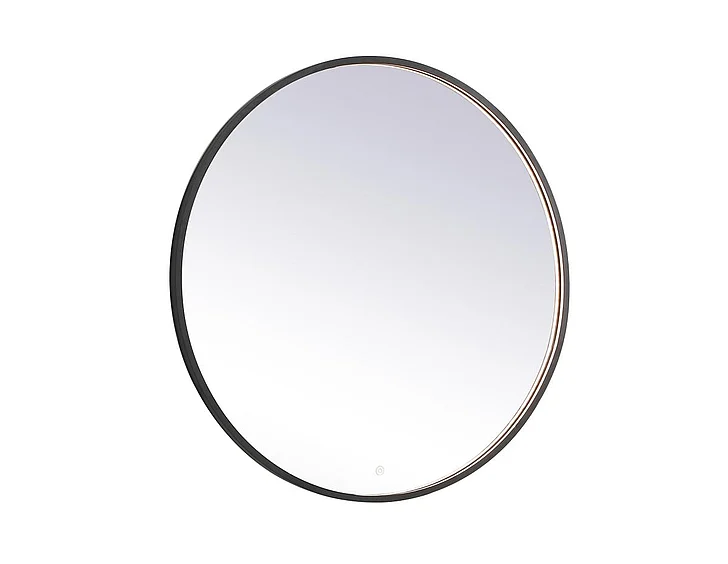 Elegant Pier 42 In. Led Mirror with Adjustable Color Temperature 3000K/4200K/6400K in Black MRE6042BK