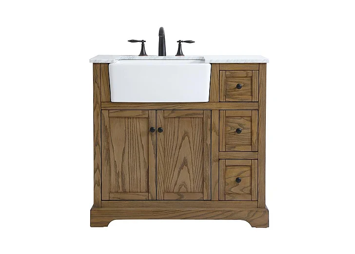 Elegant 36 In. Single Bathroom Vanity in Driftwood VF60236DW