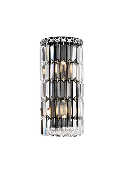 Elegant Maxime 8 In. Black Wall Sconce V2030W8BK/RC