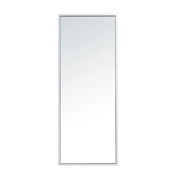 Elegant Metal Frame Rectangle Mirror 14 In. in Silver MR41436S