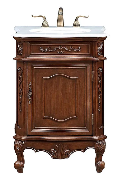 Elegant 24 In. Single Bathroom Vanity Set in Coffee VF-1031