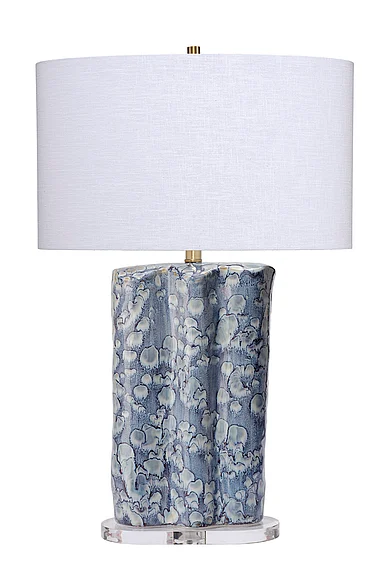Jamie Young Jamie Young Flurry Ceramic Table Lamp with Linen Shade 9FLURRYTLBL