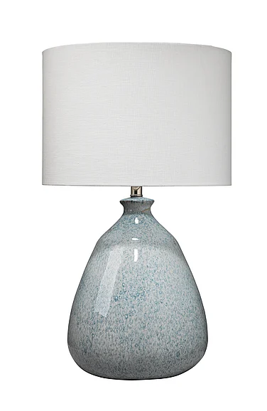 Jamie Young Jamie Young Levi Ceramic Table Lamp with Linen Shade 9LEVITLBLUE