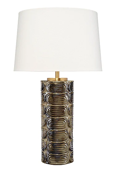 Jamie Young Jamie Young Wright Ceramic Table Lamp with Linen Shade 9WRIGHTTLES