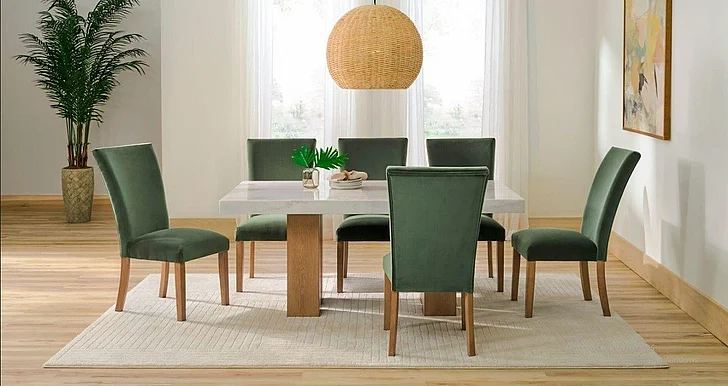 Steve Silver Artemis ('Formerly Known as Camilla') 5pc Rectangle Dining Table Set in White