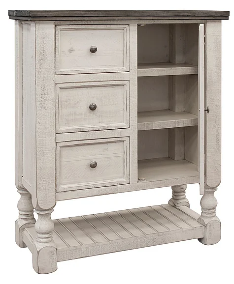 IFD Stone 3 Drawer Chest Antique White IFD4690CHT