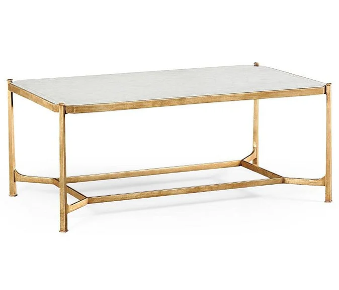 Jonathan Charles Rectangular Coffee Table Contemporary in Eglomise 494144-G-GES