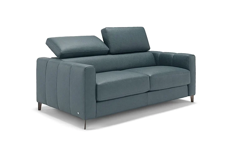 Klaussner Italia Avelina Leather Sleeper Sofa in Dark Blue