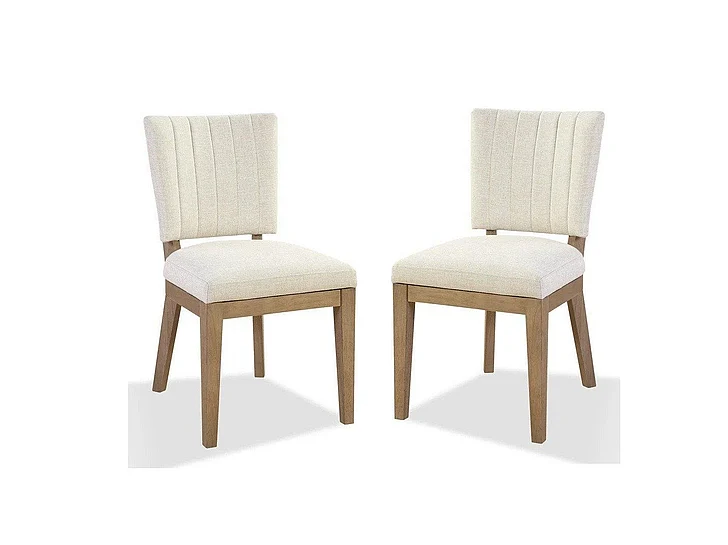 Modus Furniture Sumner Channel Back Upholstered Dining Chair in Natural NDMT64 (Set of 2)