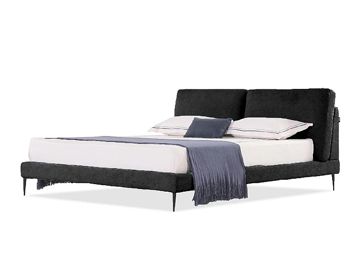Mobital Eclipse Upholstered Bed King Black Fabric BED-ECLI-BLAC-KING