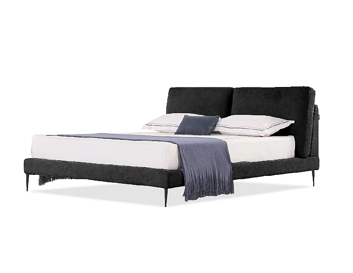 Mobital Eclipse Upholstered Upholsteredbed King Black Fabric BED-ECLI-BLAC-QUEEN