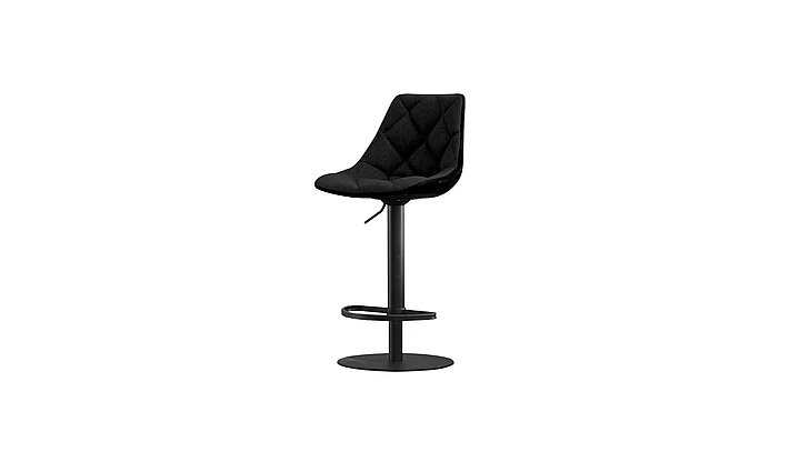 Mobital Bentayga Hydraulic Bar Stool Onyx Black Leatherette DBS-BENT-BLAC-PCBLA