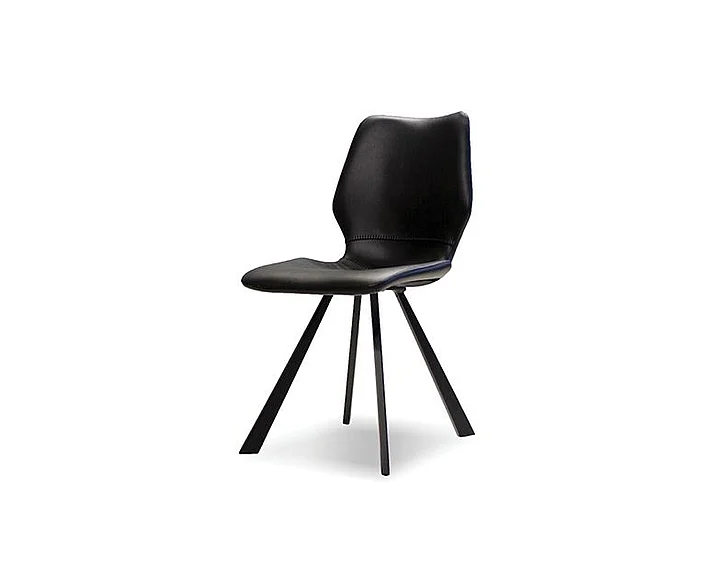 Mobital Bernadette Dining Chair Black Leatherette, (Set of 2) DCH-BERN-BLAC-PCBLA
