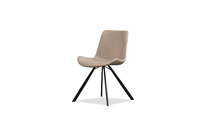 Mobital Billy Dining Chair Pebbled Mushroom Leatherette (Set of 2) DCH-BILL-MUSH-PCBLA