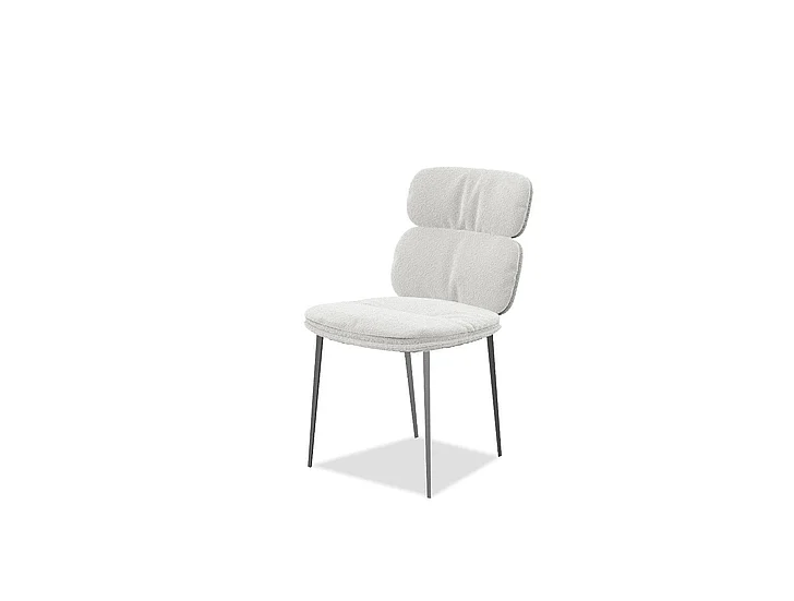 Mobital Malia Dining Chair Eggshell Rib Weave Fabric (Set of 2) DCH-MALI-EGGS-PCBLA