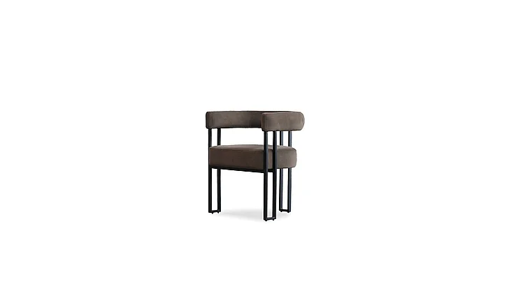 Mobital Parah Dining Arm Chair Bruna Fabric DCH-PARA-BRUN-PCBLA