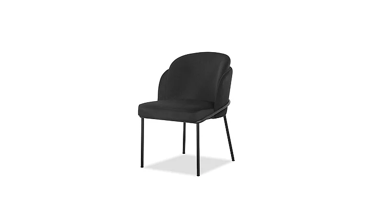 Mobital Wallen Dining Chair Crow Black Fabric (Set of 2) DCH-WALL-CRBL-PCBLA