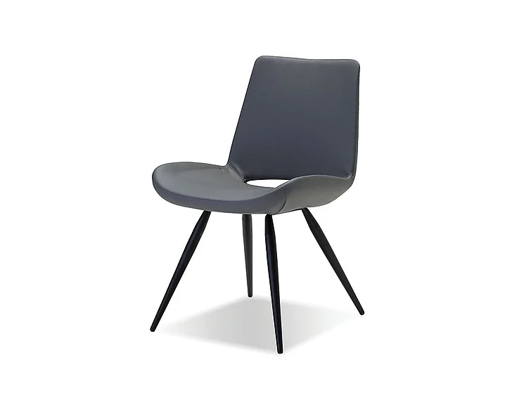 Mobital Willam Dining Chair - Grey Ultra Leatherette (All Molded Foam) (Set of 2) Bc DCH-WILL-GREY-