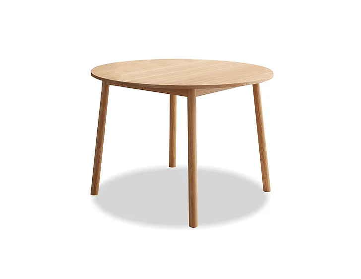 Mobital Earth Round Dining Table White Oak Veneer Base White Oak Commercial Grade Melamine Top DTA-EART-WOAK-ROUND