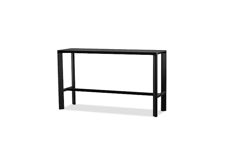 Mobital Plank Counter Table Black Soot Solid Teak Top DTC-PLAN-BLAC-SOOT