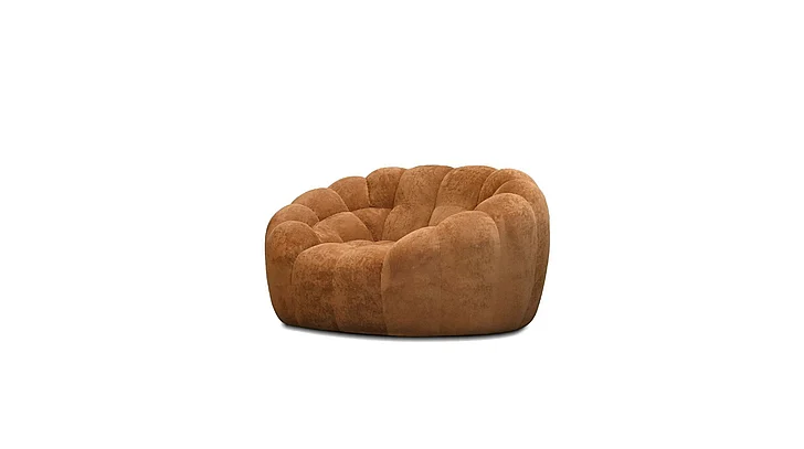Mobital Puffin Lounge Chair Toffee Chenille Fabric 52" LCH-PUFF-TOFF-CHFA