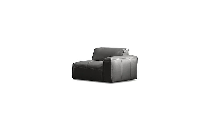 Mobital Boone RAF Chair Iron Ore Full Natural Grain Semi Aniline Leather SEC-BOON-IORE-RAF