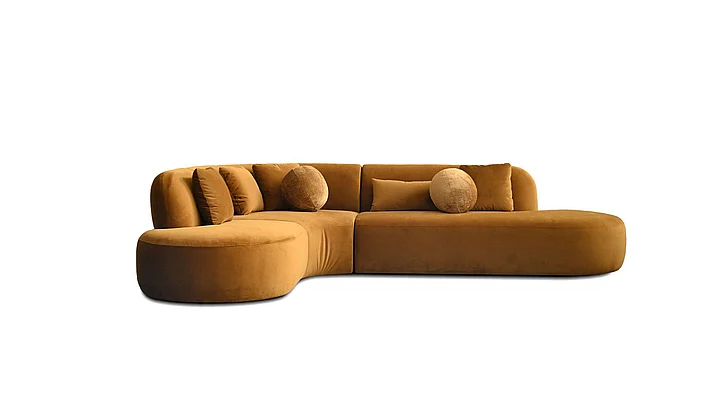 Mobital Itza Chaise LSF Sectional Calendula Fabric 3-Piece SEL-ITZA-CALE-3PCS