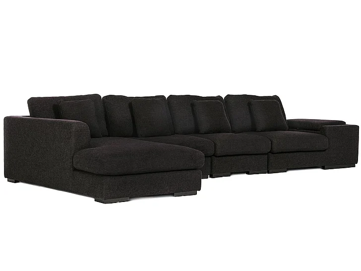 Mobital Mod Sectional 4-Piece, Black Tweed SEL-MOD9-BLAC-4-Piece
