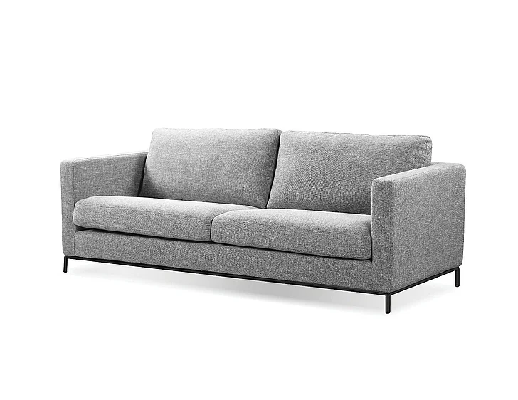 Mobital Babi Sofa Heather Grey Chenille Fabric SOF-BABI-HEAT-