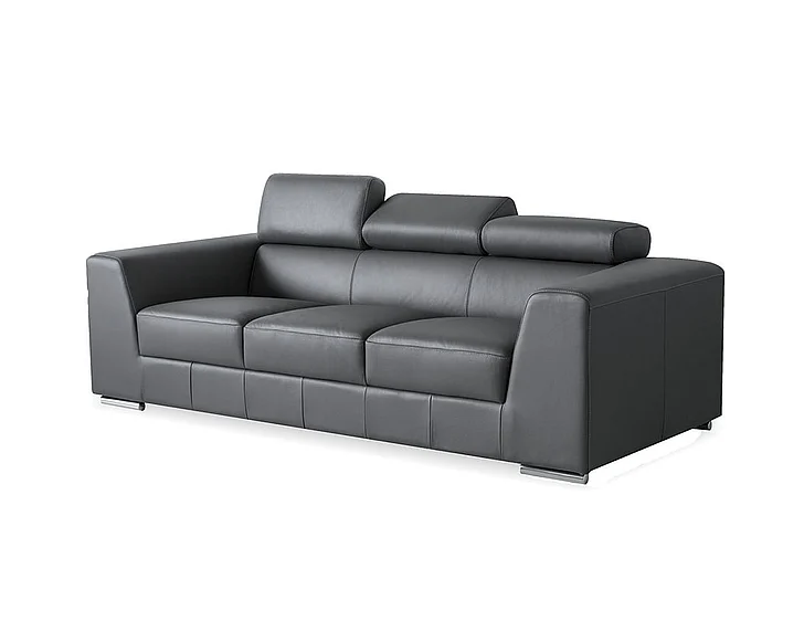 Mobital Icon Sofa Dark Grey Premium Leather Adjustable Headreat SOF-ICON-DGRE-PREMI