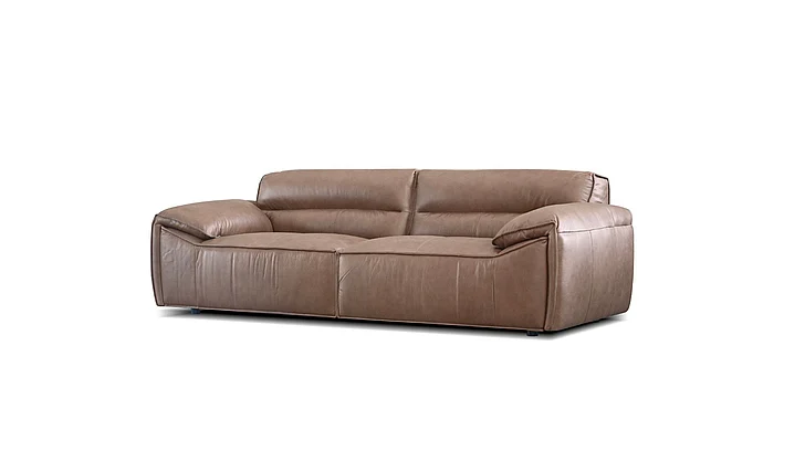 Mobital Osta Sofa Cacao Brown Sauvage Leather SOF-OSTA-CABR-LEATH
