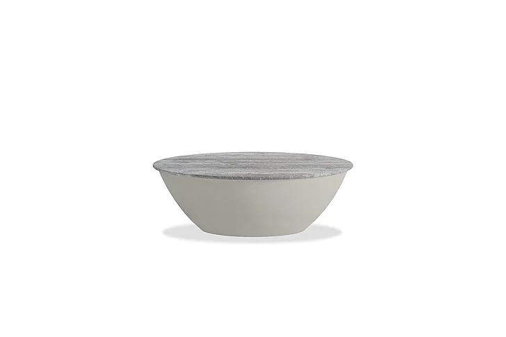 Mobital Eave Large Coffee Table Silver Grey Travertine Marble Top Silver Taupe Micro Cement Base WCO-EAVE-GREY-LARGE