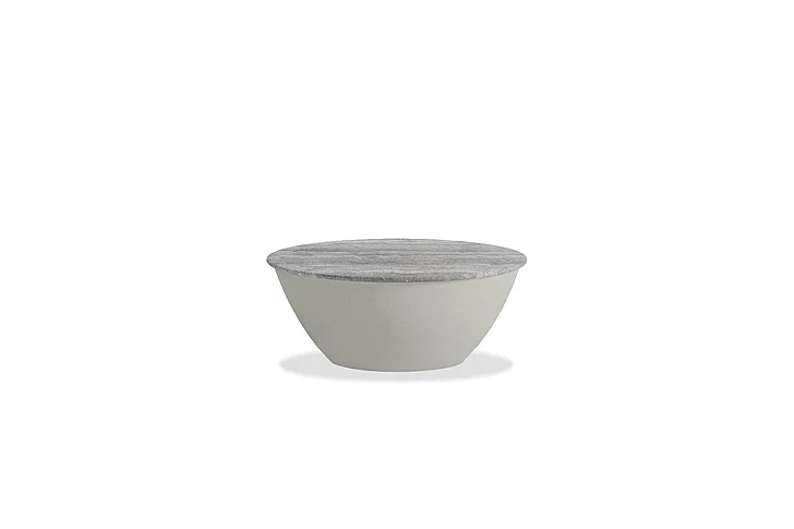 Mobital Eave Small Coffee Table Silver Grey Travertine Marble Top Silver Taupe Micro Cement Base WCO-EAVE-GREY-SMALL