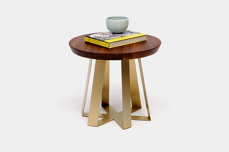 Artless Furniture ARS Aged Bronze Table in Walnut Top
