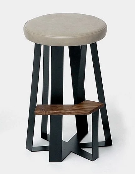 Artless Furniture ARS Leather Counter Stool (Set of 2) in Cashmere