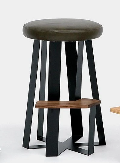 Artless Furniture ARS Leather Counter Stool (Set of 2) in Smoke
