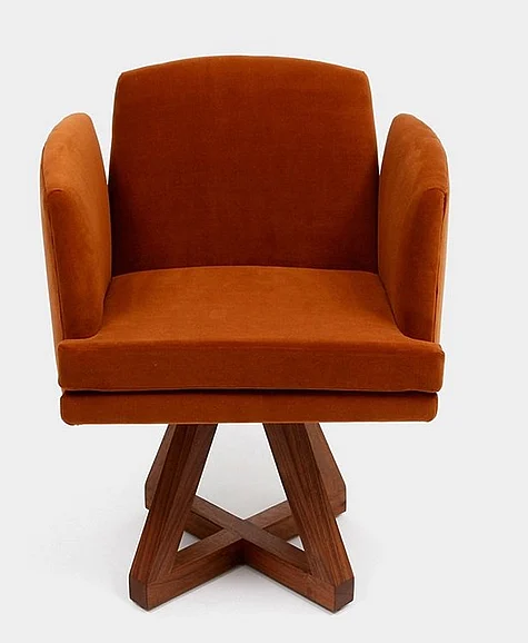 Artless Furniture Allison Xbase Chair in Aged Velvets