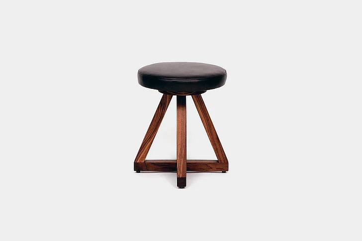 Artless Furniture X1 Stools Leather Counter Stool (Set of 2) in Blackbean
