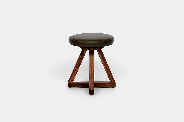 Artless Furniture X1 Stools Leather Counter Stool (Set of 2) in Olive