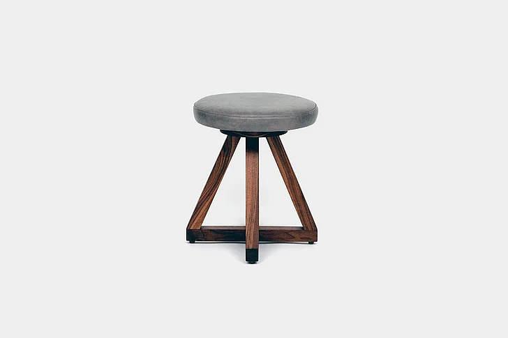 Artless Furniture X1 Stools Leather Counter Stool (Set of 2) in Smoke