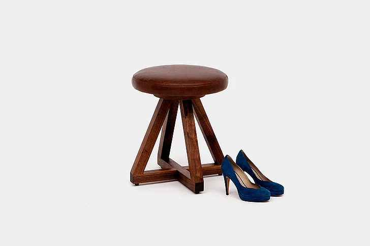 Artless Furniture X1 Stools Leather Counter Stool (Set of 2) in Tobacco